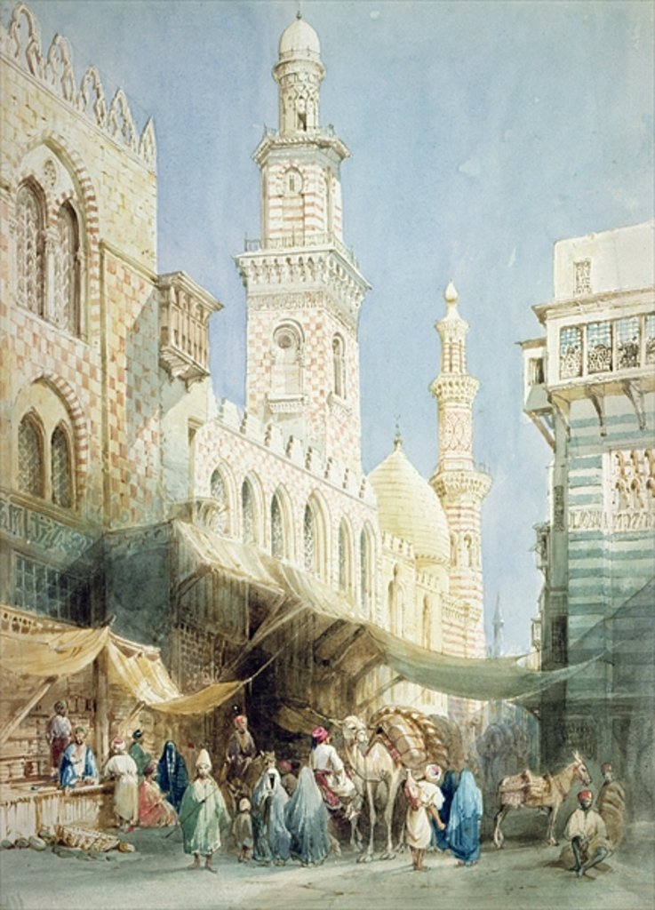 Detail of The Sharia El Gohargiyeh, Cairo by William Henry Bartlett