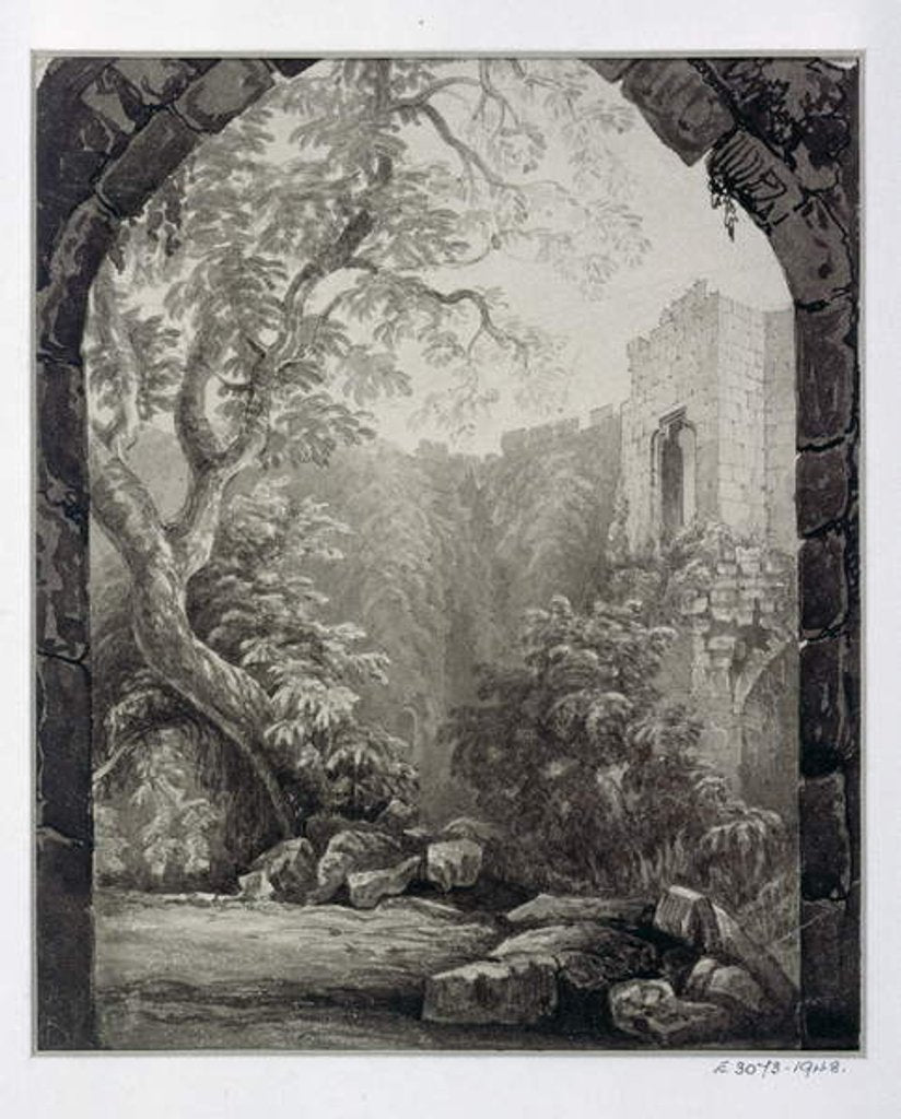 Detail of Cliffords Tower, York, Interior, 1827 by William Henry Bartlett