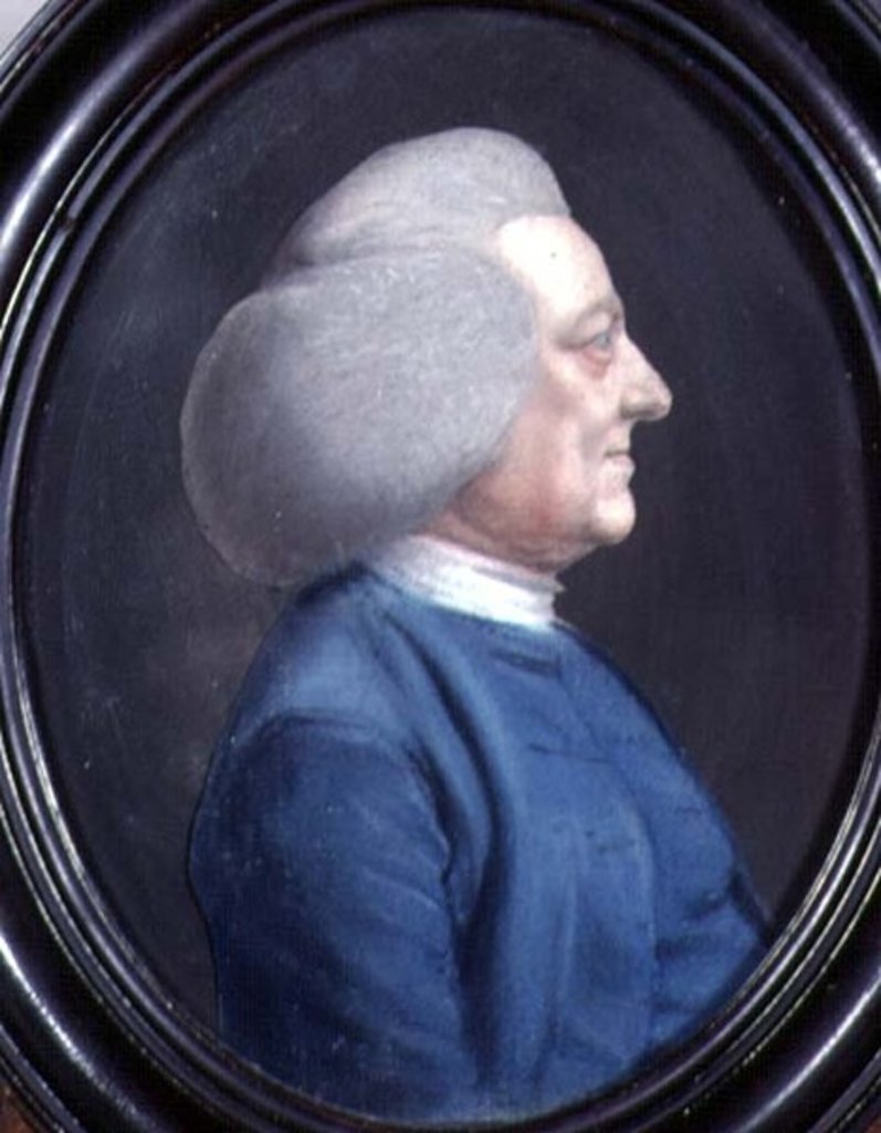 Detail of Portrait of a man wearing a Blue Coat by Lucas Bateman