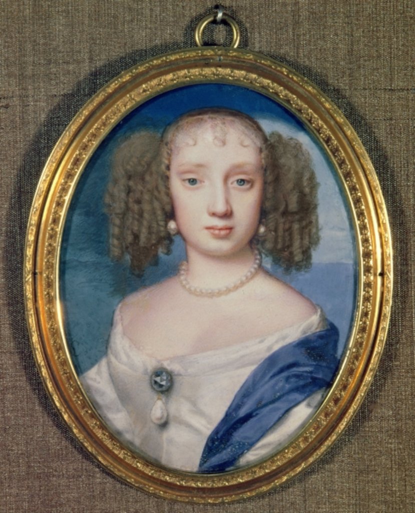Detail of Duchess of Orleans, c.1665 by Samuel Cooper