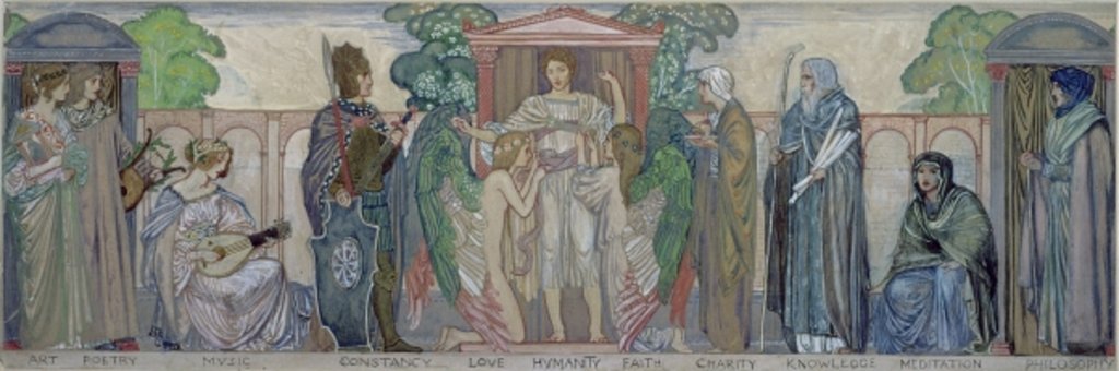 Detail of Art, Poetry, Music, etc. by Robert Anning Bell