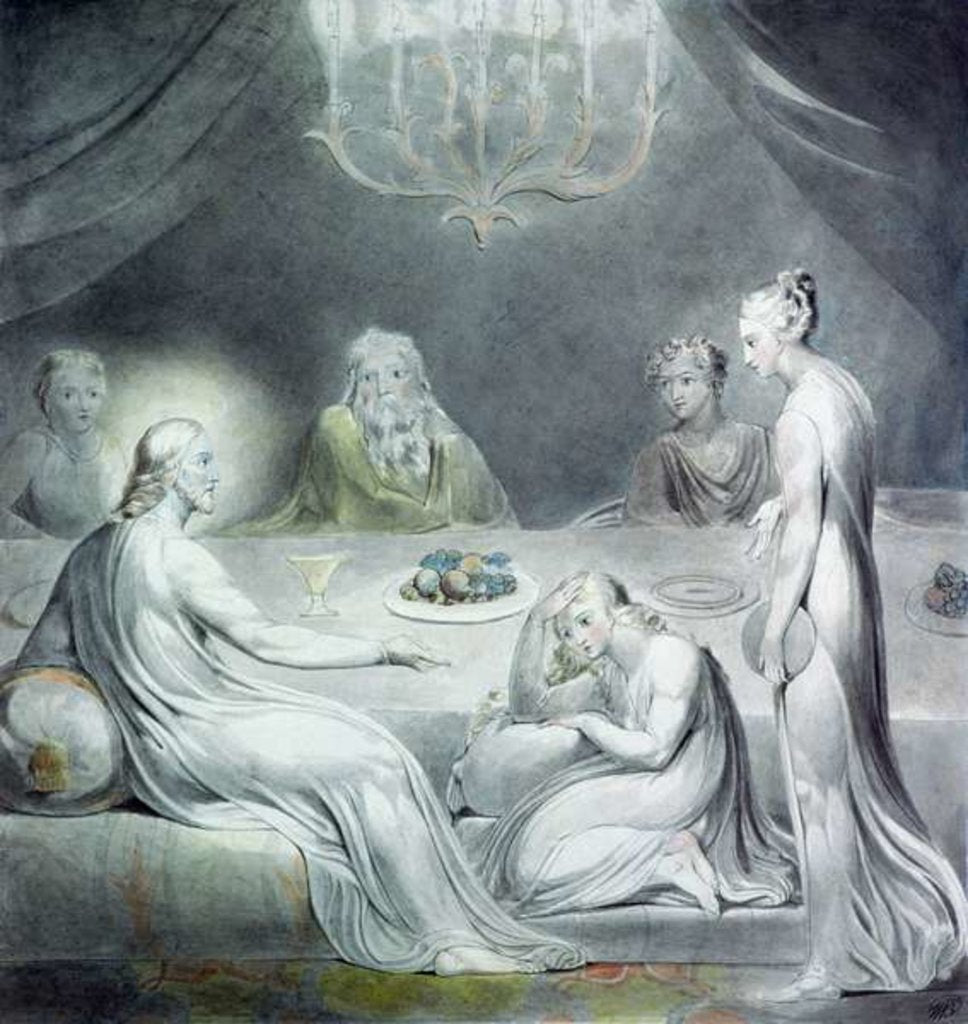 Christ in the House of Martha and Mary or The Penitent Magdalen by William Blake