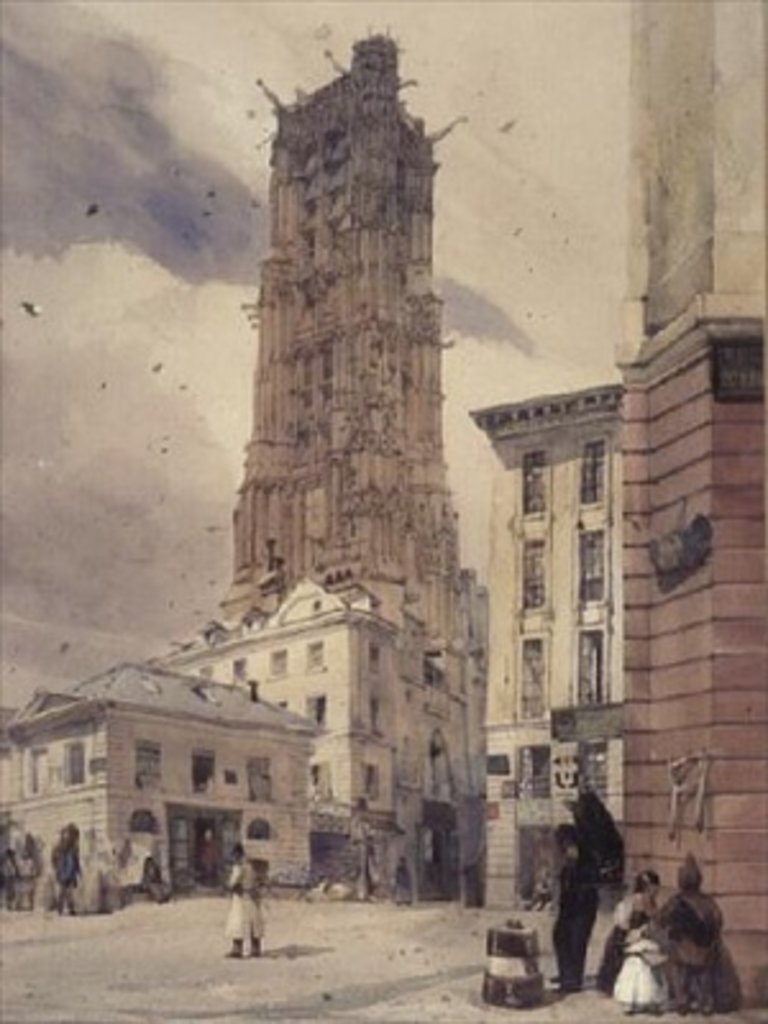 Detail of The Tower of St. Jacques, Paris by Thomas Shotter Boys