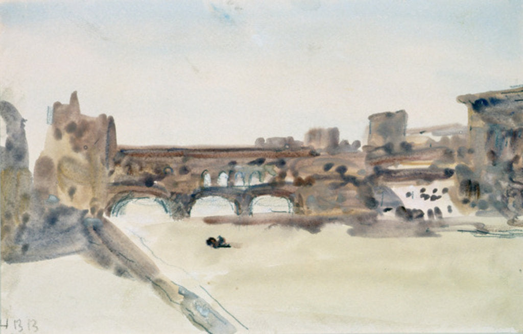 Detail of The Ponte Vecchio, Florence by Hercules Brabazon Brabazon