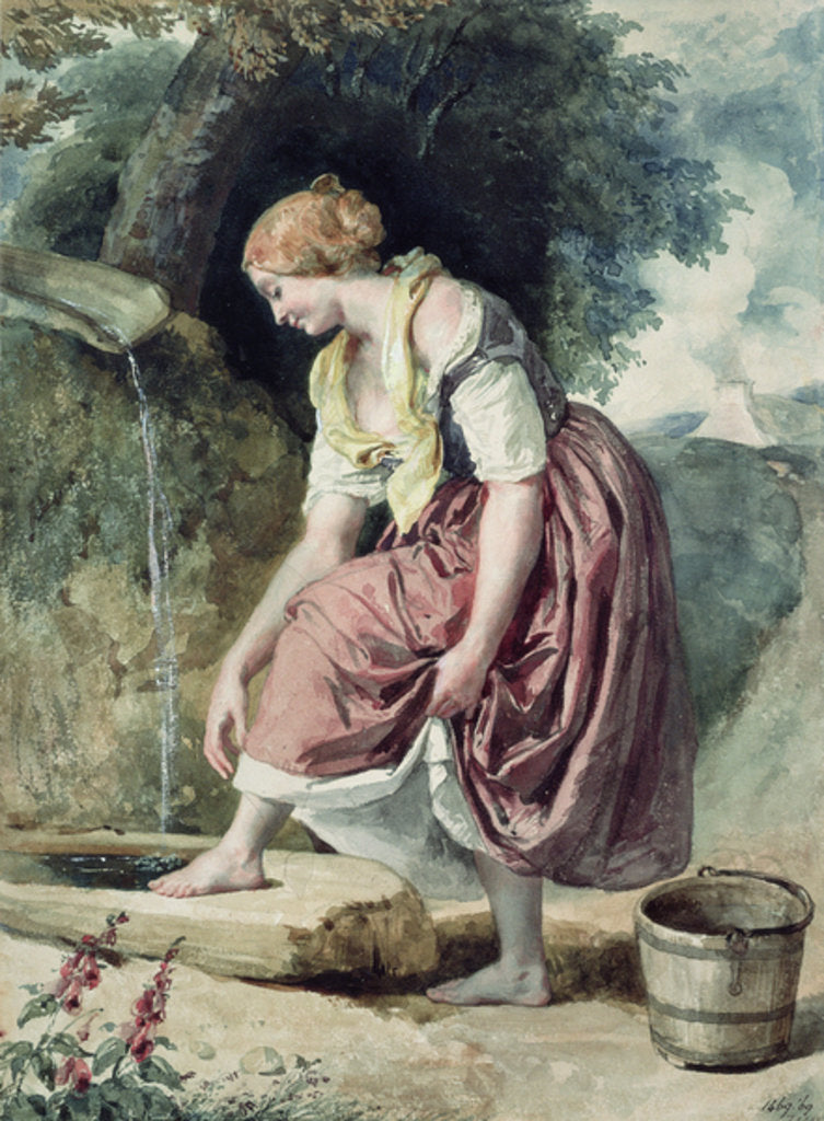 Detail of Girl at a Conduit by Karoly Brocky