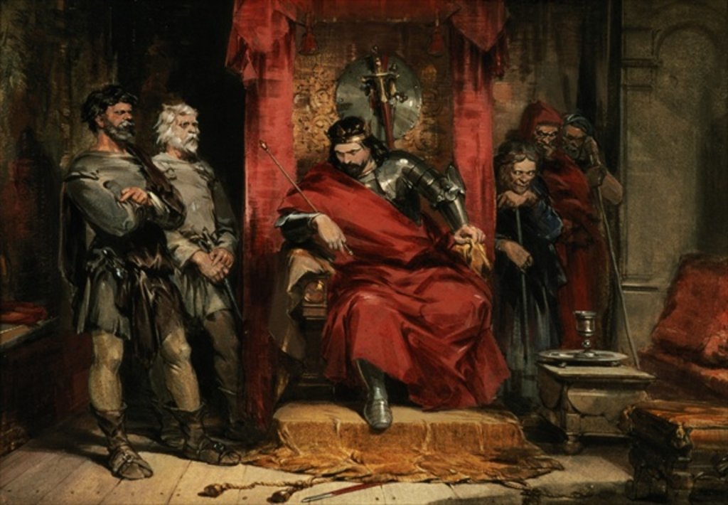 Detail of Macbeth instructing the Murderers employed to kill Banquo by George Cattermole