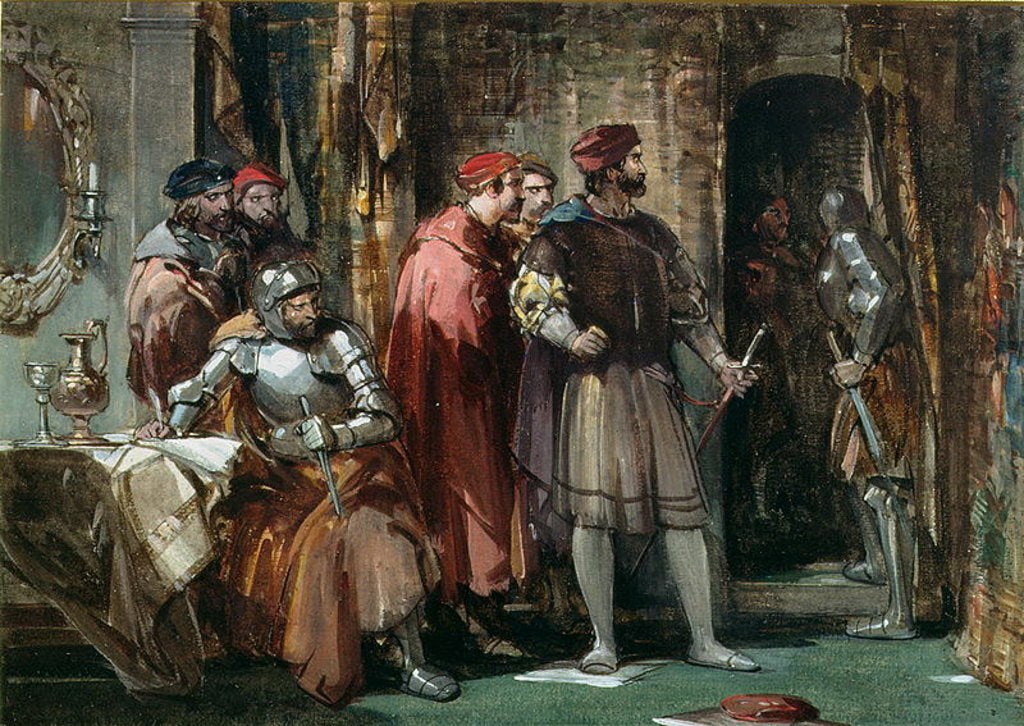 Detail of The Darnley Conspirators by George Cattermole