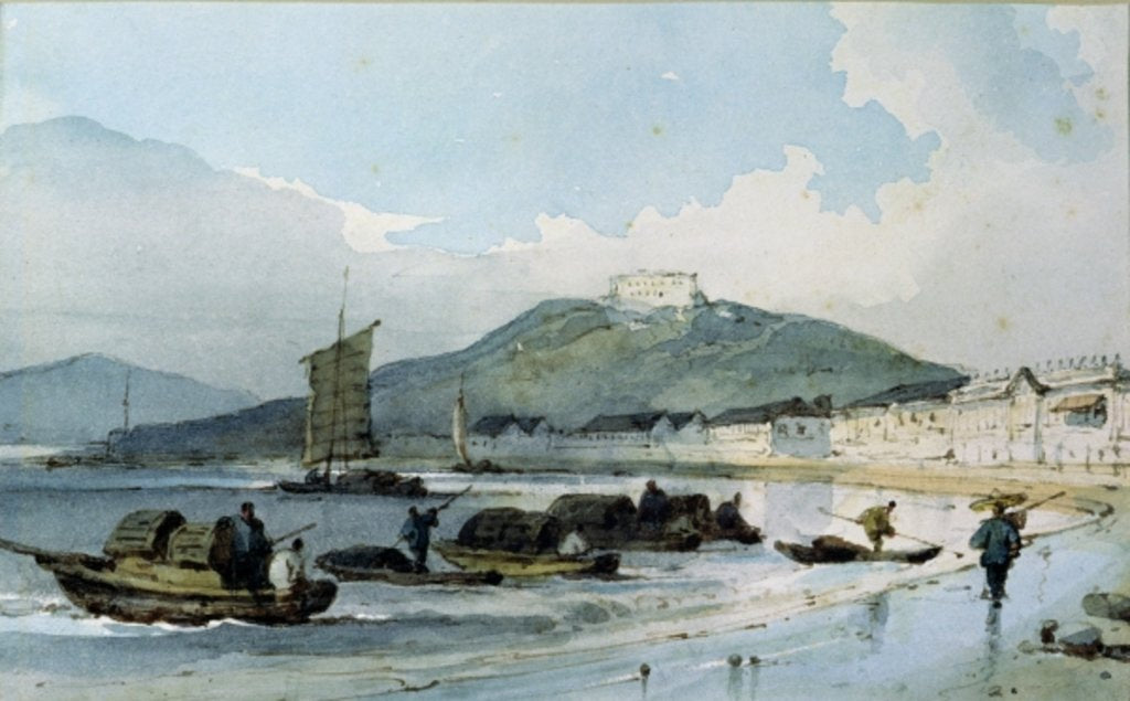 Detail of View of Macao, China by George Chinnery