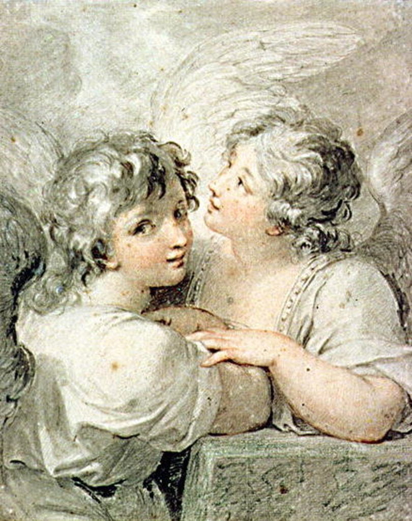 Detail of Two angels, 18th century by Giovanni Battista Cipriani