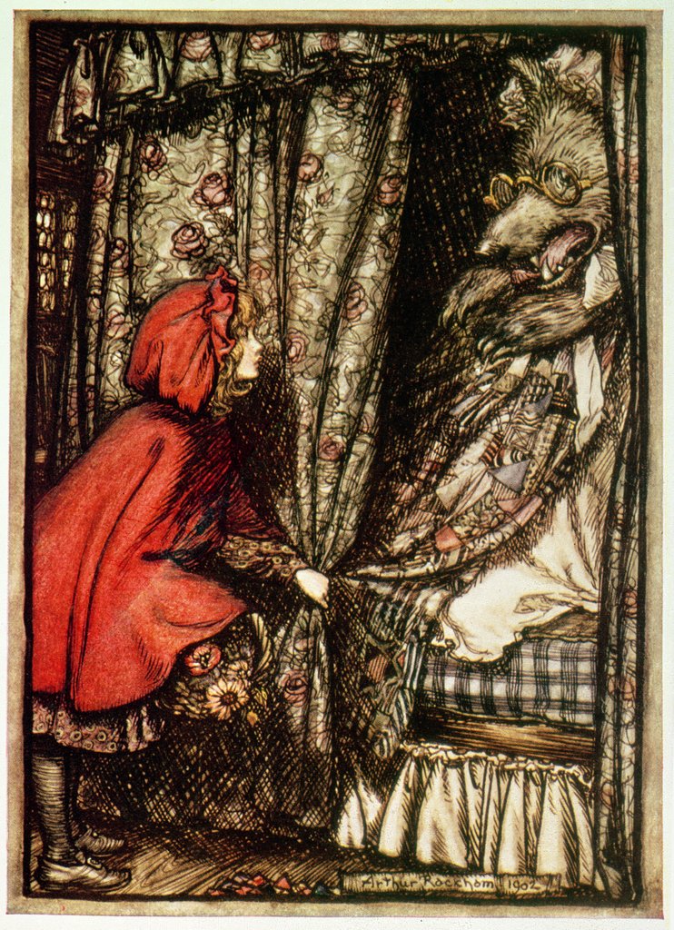 Detail of Little Red Riding Hood by Arthur Rackham