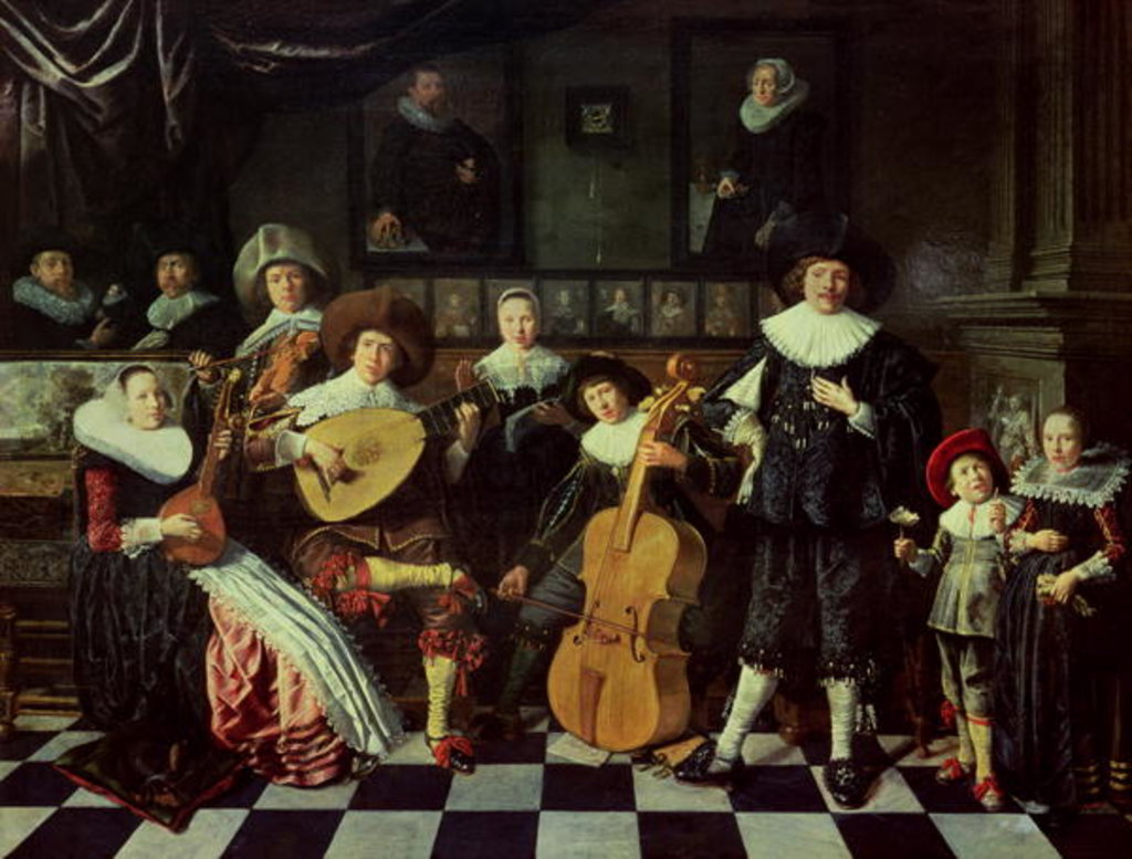 Detail of Family Making Music by Jan Miense Molenaer
