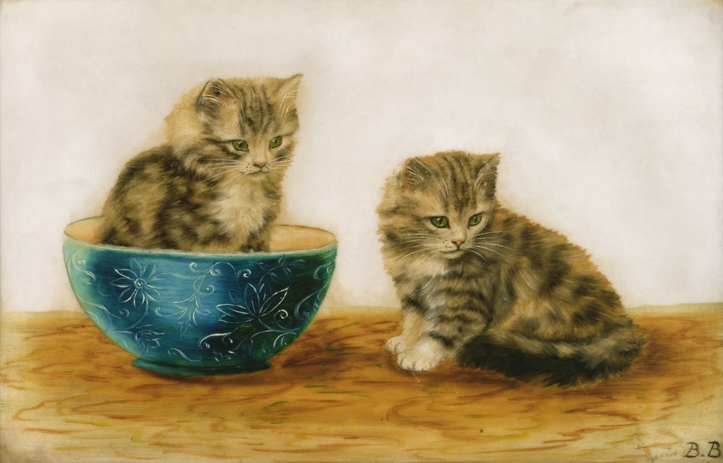 Detail of Felines at Play by Bessie Bamber