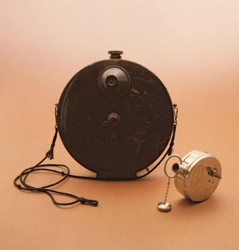 Detail of Detective cameras: 'Stoin' Waistcoat, 1899 and 'Ticka', 1907 by School English