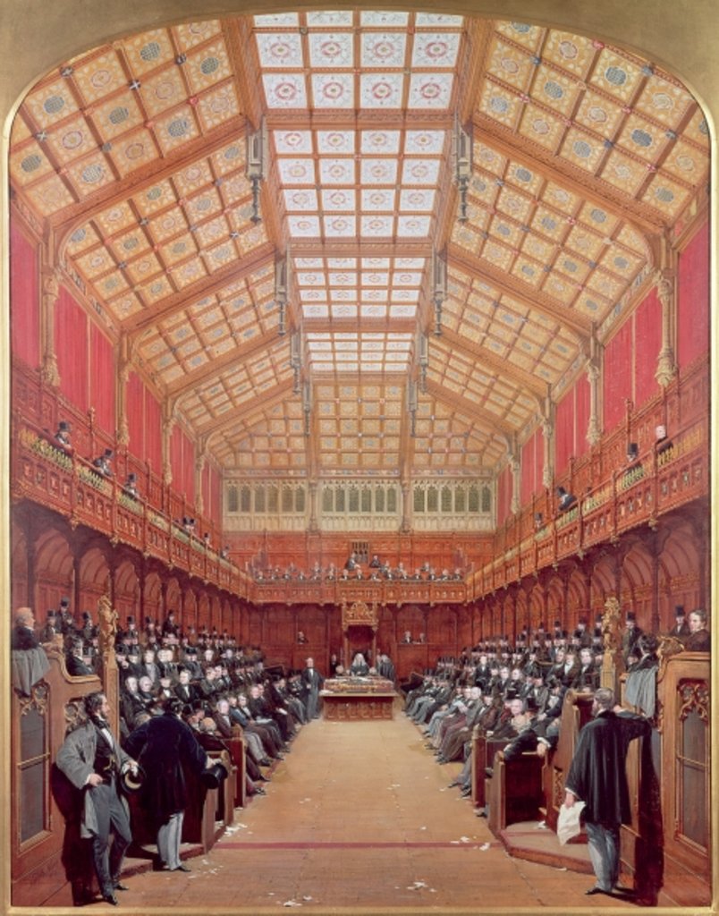 Detail of Interior of the House of Commons by Joseph Nash