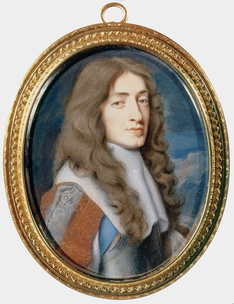 Detail of Miniature of James II as the Duke of York by Samuel Cooper