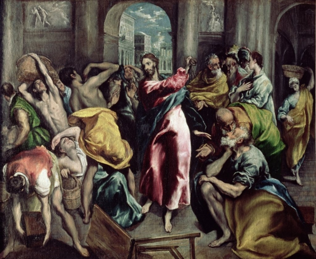 Christ Driving the Traders from the Temple, c.1600 by El Greco