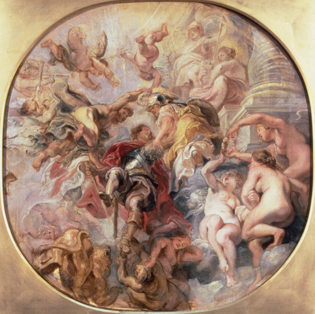 Detail of Minerva and Mercury Conduct the Duke of Buckingham to the Temple of Virtue, before 1625 by Peter Paul Rubens