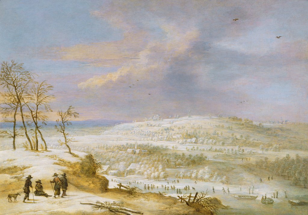 Detail of Winter, 17th century by Lucas van Uden