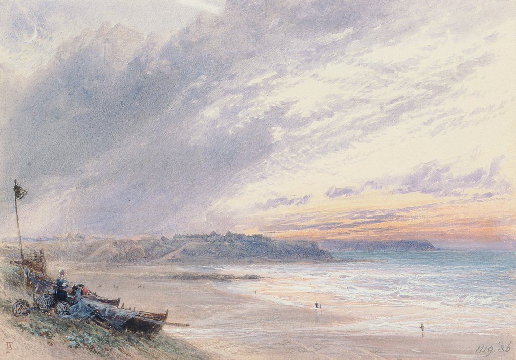 Detail of Sky, 19th century by Myles Birket Foster