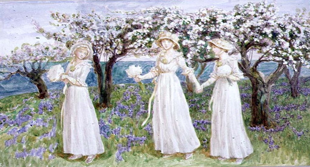 Detail of Illustration for 'St. Valentines Day', 1914 by Kate Greenaway