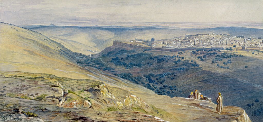 Detail of Jerusalem by Edward Lear