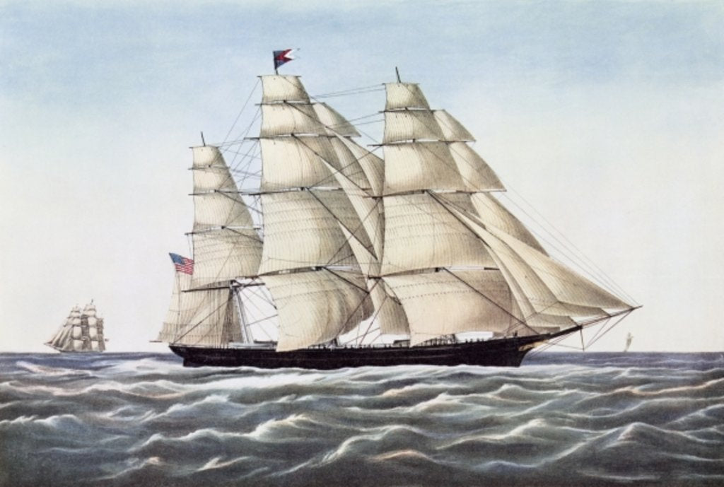 Detail of The Clipper Ship 'Flying Cloud' by Anonymous