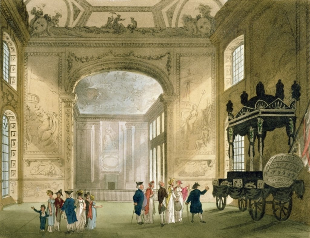 Detail of Greenwich Hospital by T. & Pugin A.C. Rowlandson
