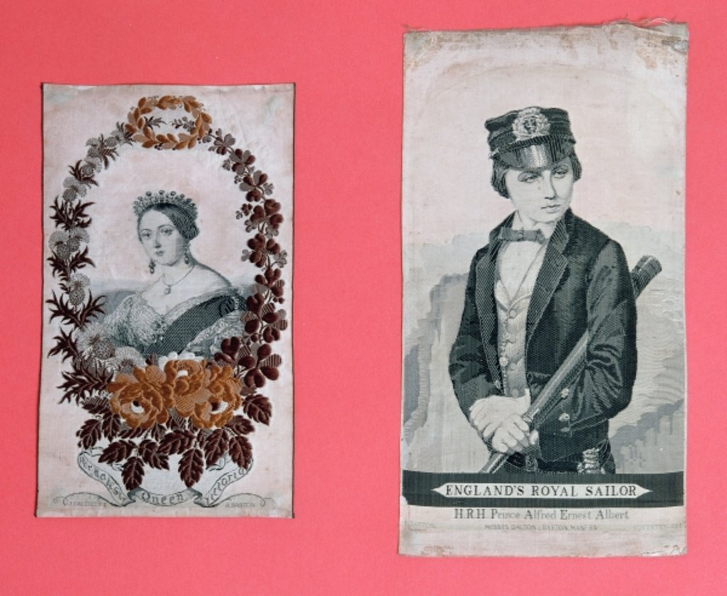 Detail of Queen Victoria and Prince Albert bookmarks by School English