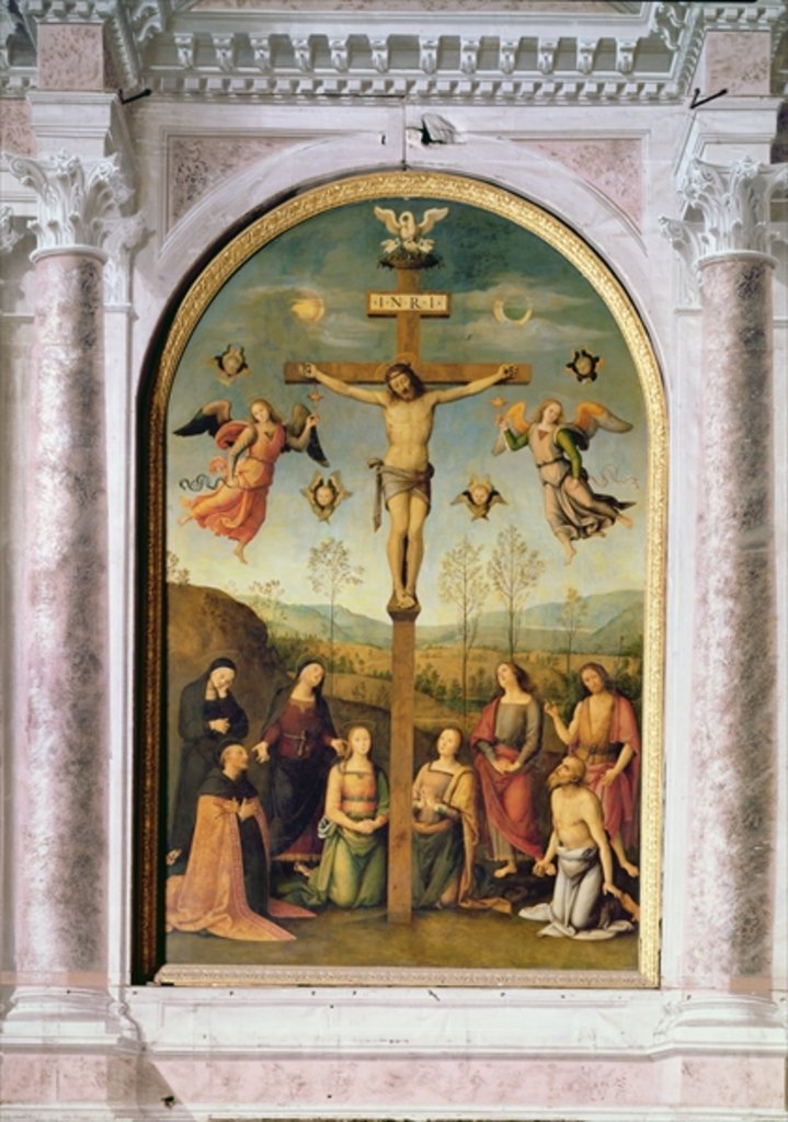 Detail of Crucifixion by Pietro Perugino