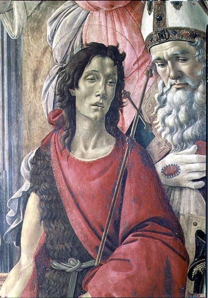 Detail of St. John the Baptist by Sandro (1444/5-1510) Botticelli