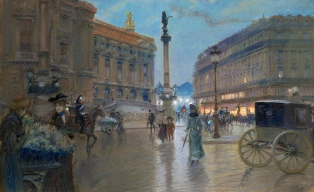 Detail of Place de L'Opera, Paris by Georges Stein