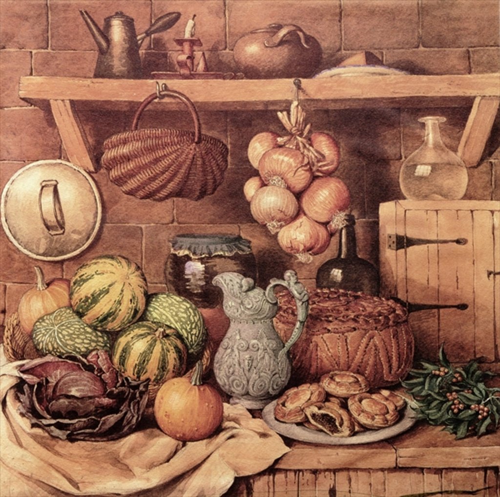 Detail of Still life with Christmas Food by Mary Ellen Best