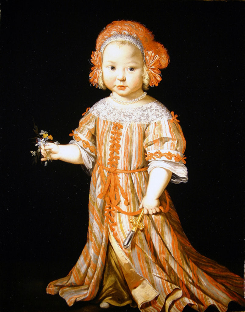 Detail of Portrait of a girl by Dutch School