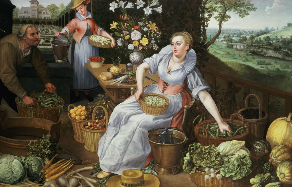 Detail of An Allegory of Summer by Lucas van Valckenborch