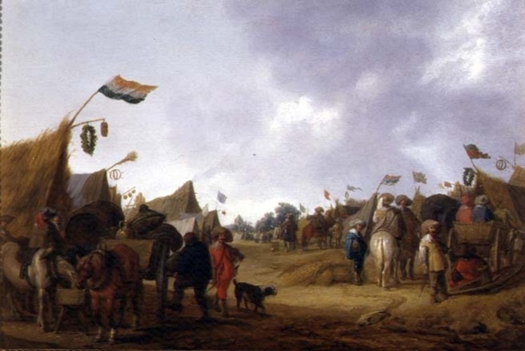Detail of A military encampment, 1634 by Anthonie Palamedesz