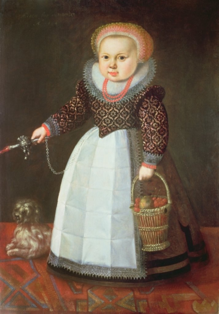 Detail of Young Child with a Dog by Johan Cornelisz van Loenen