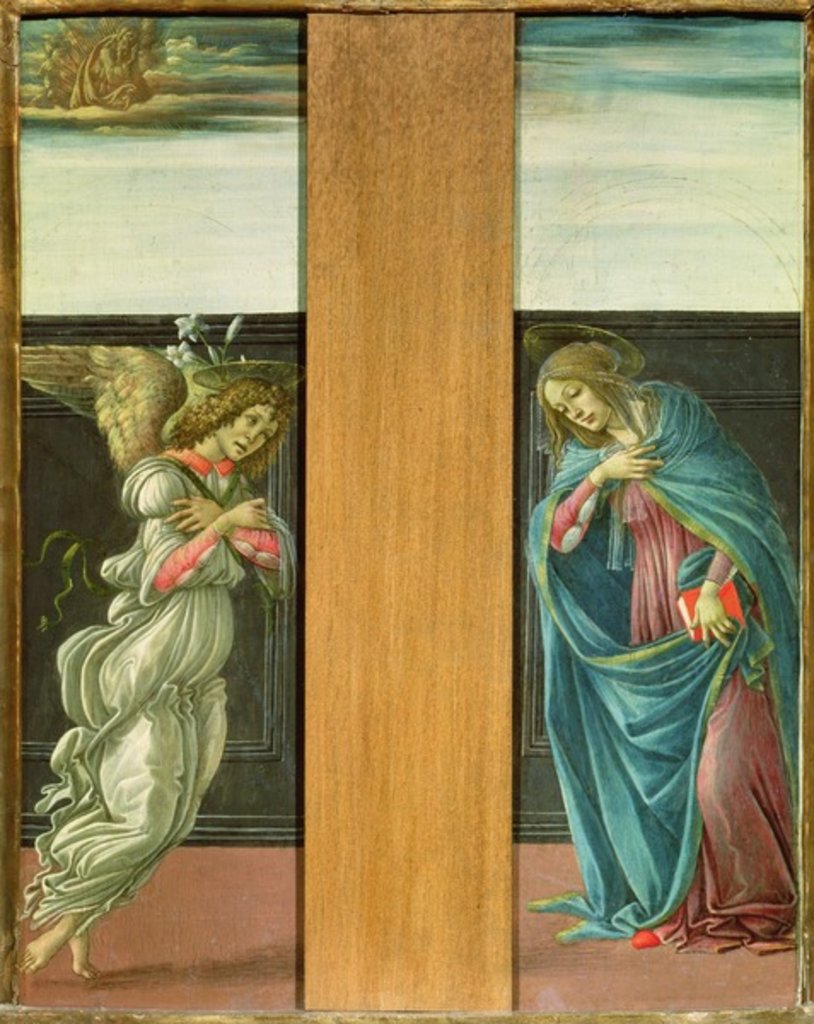 Detail of The Annunciation by Sandro Botticelli