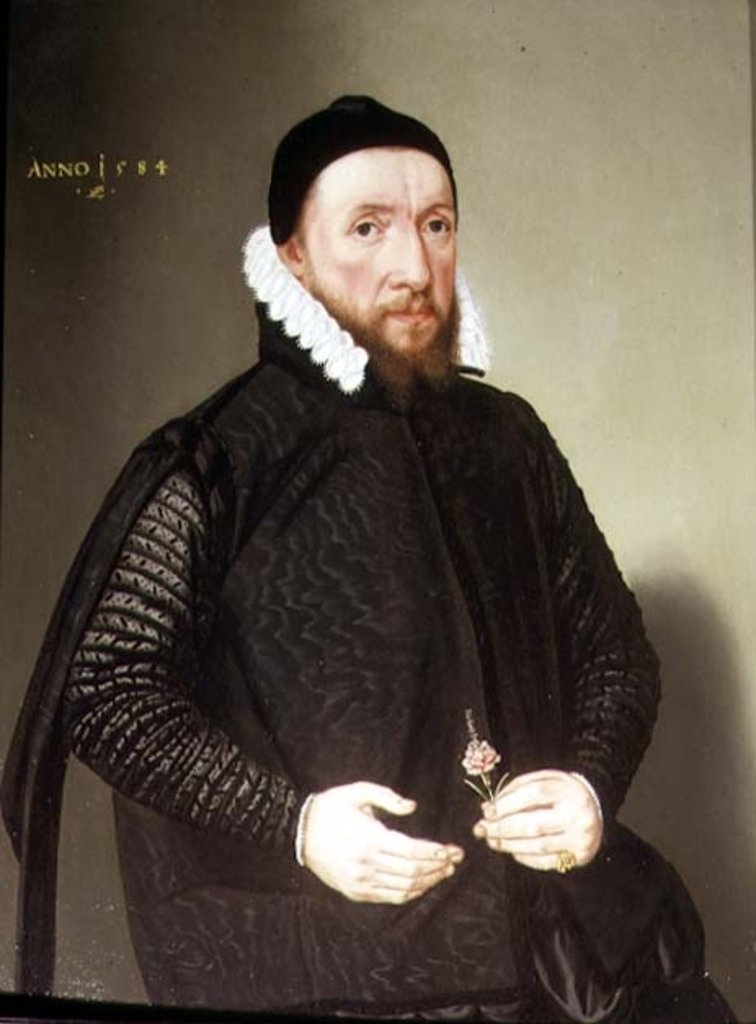 Detail of Betrothal Portrait of a Gentleman by Lorenz Strauch