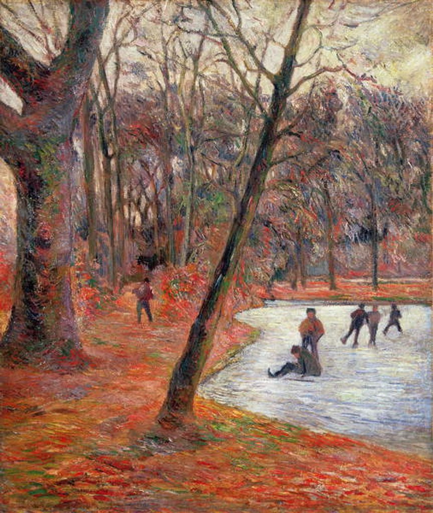 Detail of Skaters in Frederiksberg Park, 1884 by Paul Gauguin