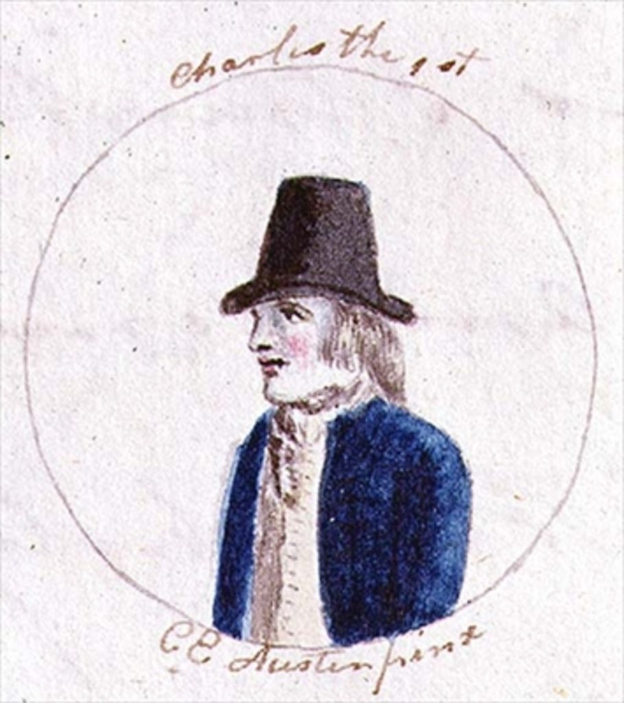 Detail of Charles I, c.1790 by Cassandra Austen