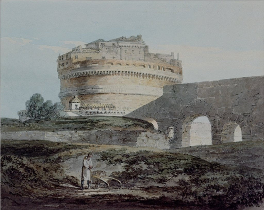 Detail of Castle of San Angelo, Rome by Joseph Mallord William Turner
