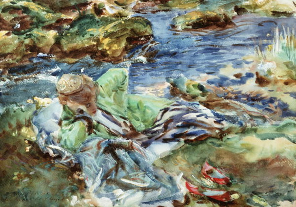 Detail of Turkish Woman by a Stream by John Singer Sargent