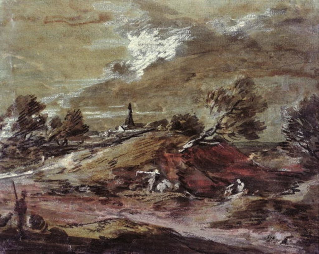 Detail of Landscape: Storm Effect by Thomas Gainsborough