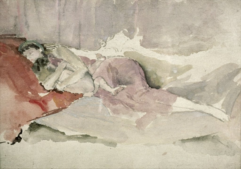 Detail of Mother and Child on a Couch by James Abbott McNeill Whistler