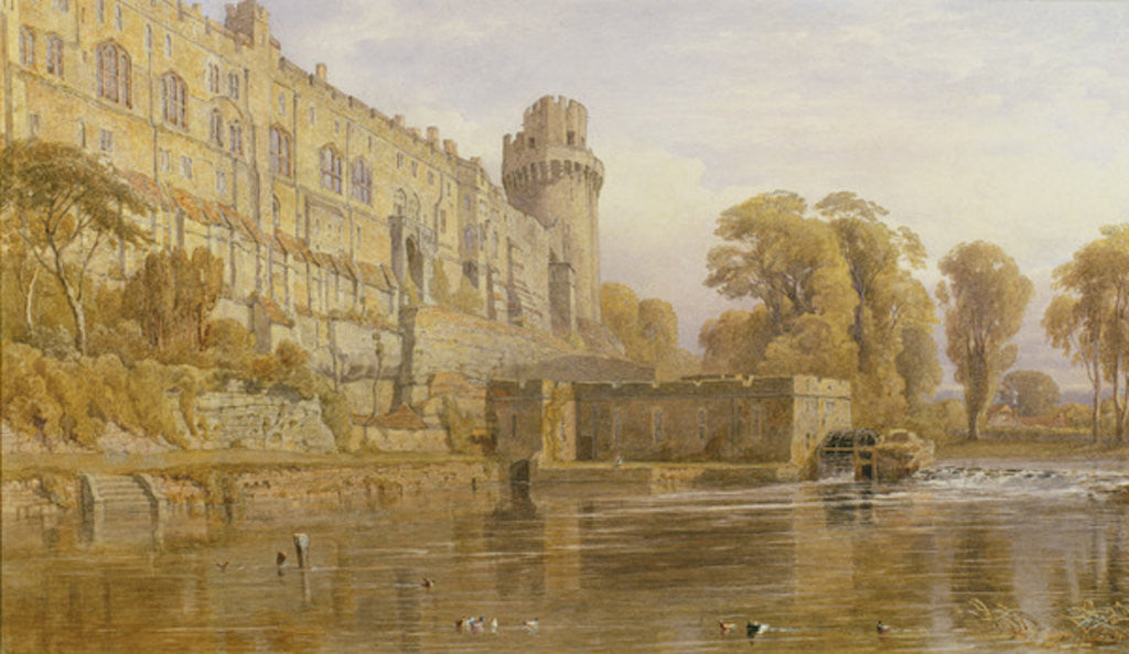 Detail of Warwick Castle from the Avon by George Arthur Fripp