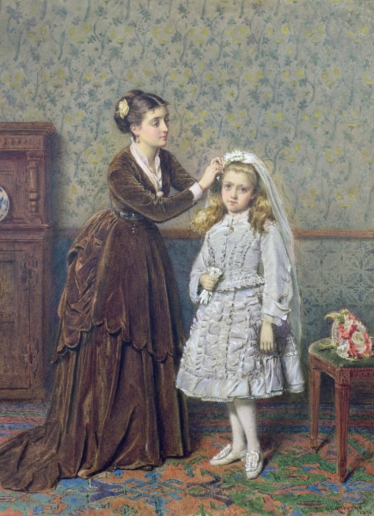 Detail of Her First Communion by George Goodwin Kilburne