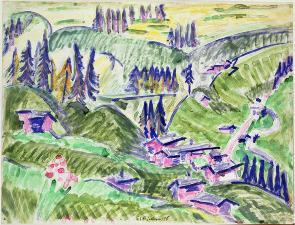 Detail of Landscape by Ernst Ludwig Kirchner