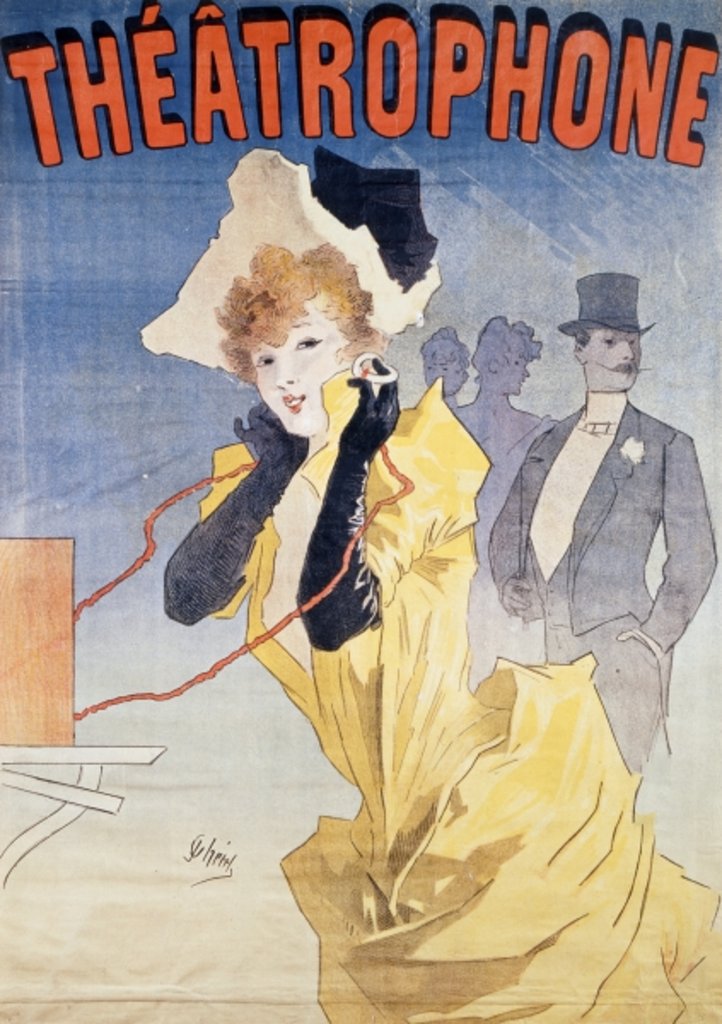 Detail of Poster Advertising the 'Theatrophone' by Jules Cheret