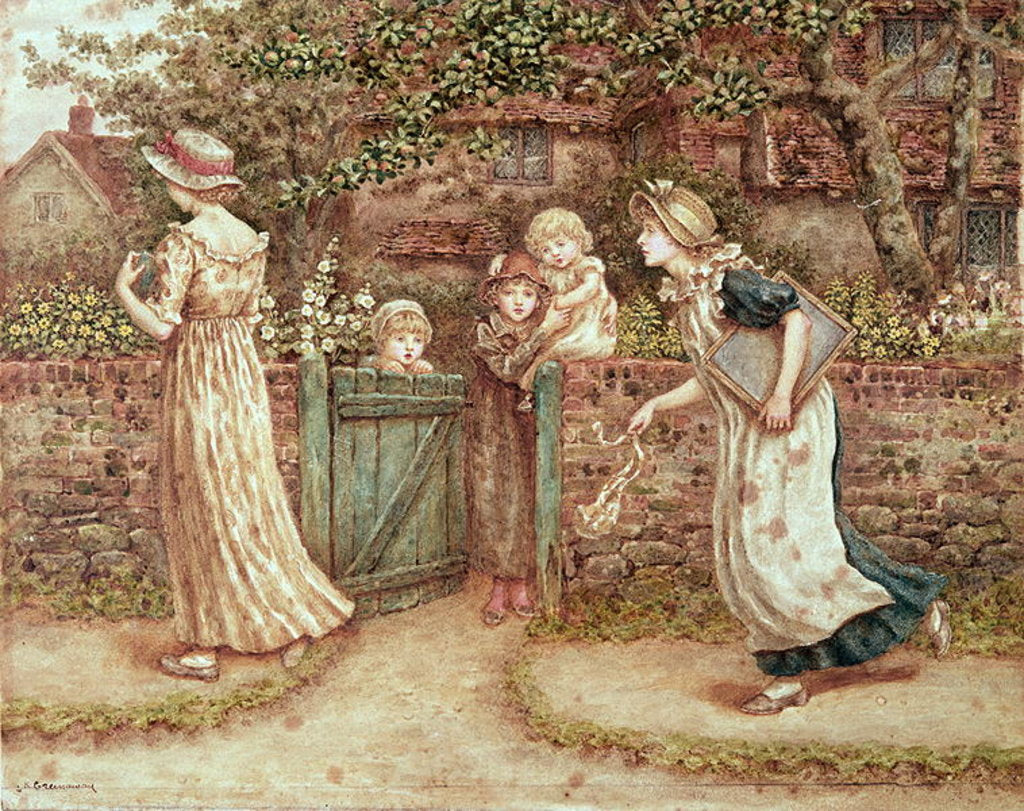 Detail of Lucy Locket lost her Pocket by Kate Greenaway