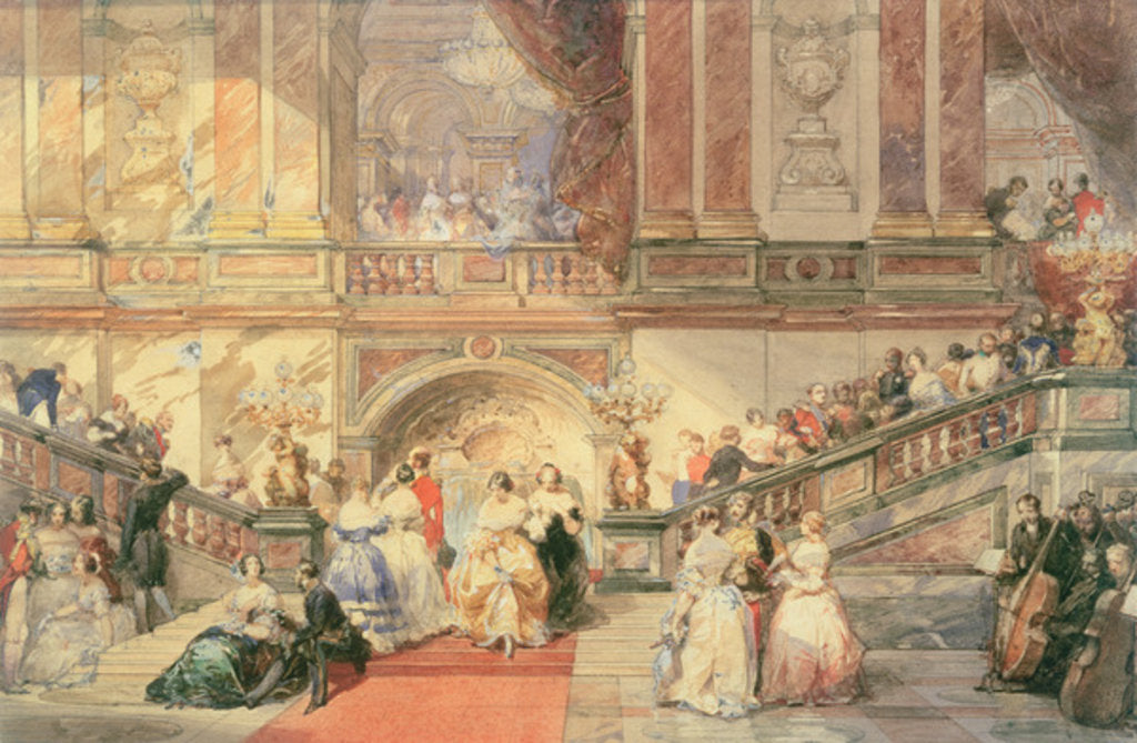 Detail of A Ball at the Town Hall by Eugene-Louis Lami